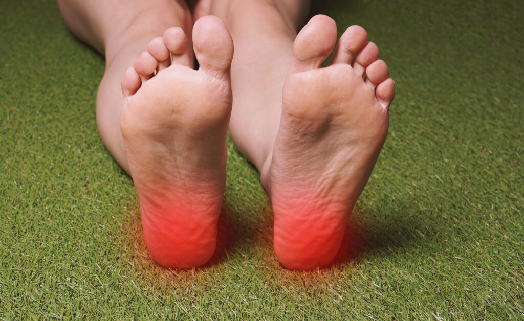 heel pain, sole of foot, barefoot