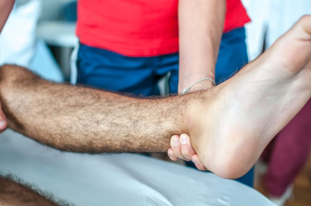 Foot massage.