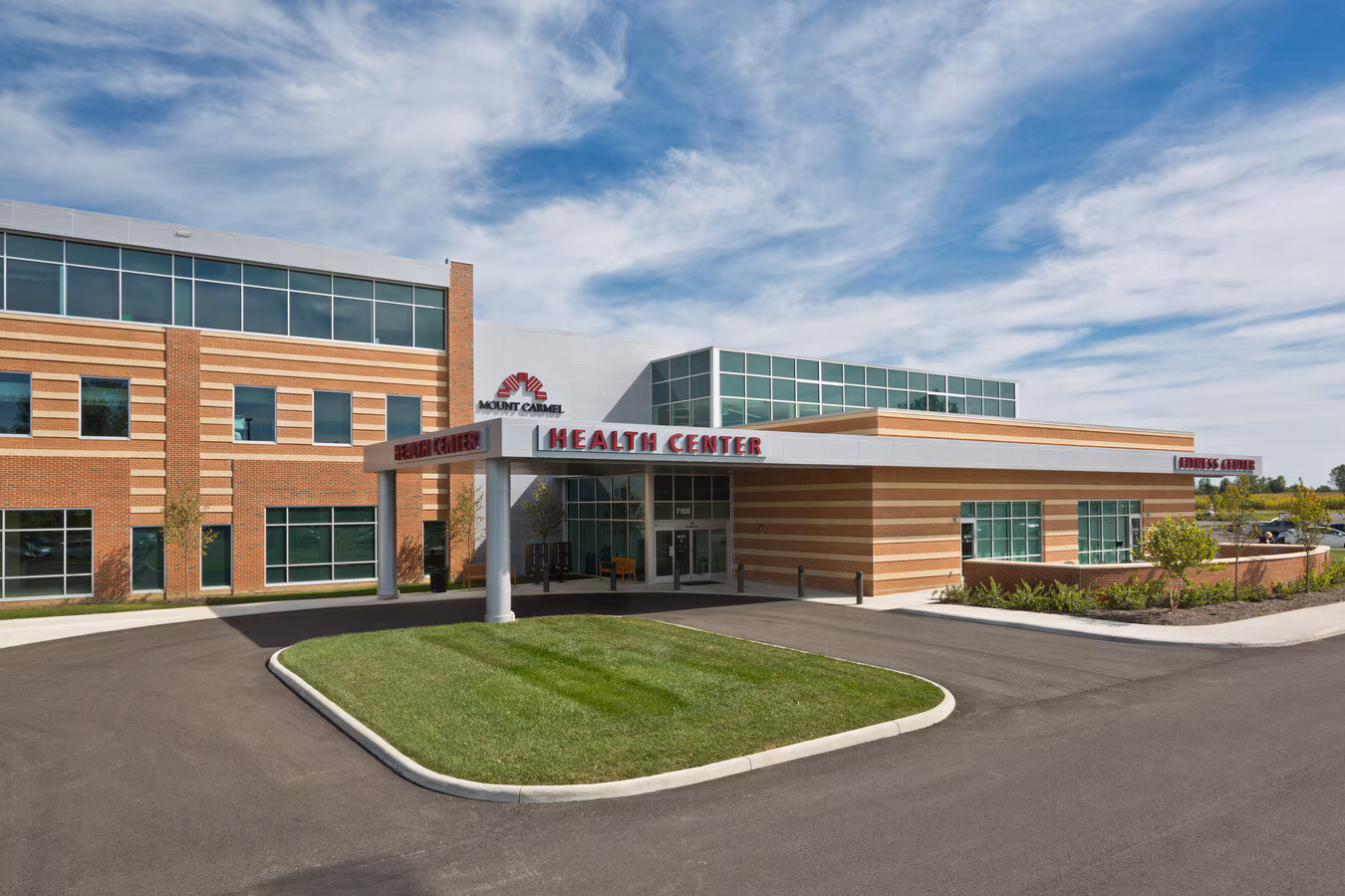 Health Center entrance at Mount Carmel Lewis Center